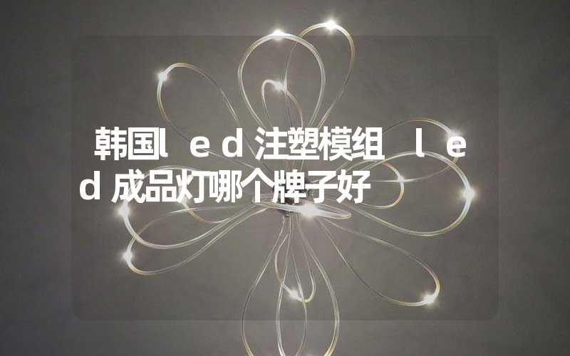 韩国led注塑模组 led成品灯哪个牌子好